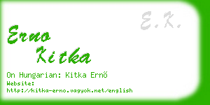 erno kitka business card
